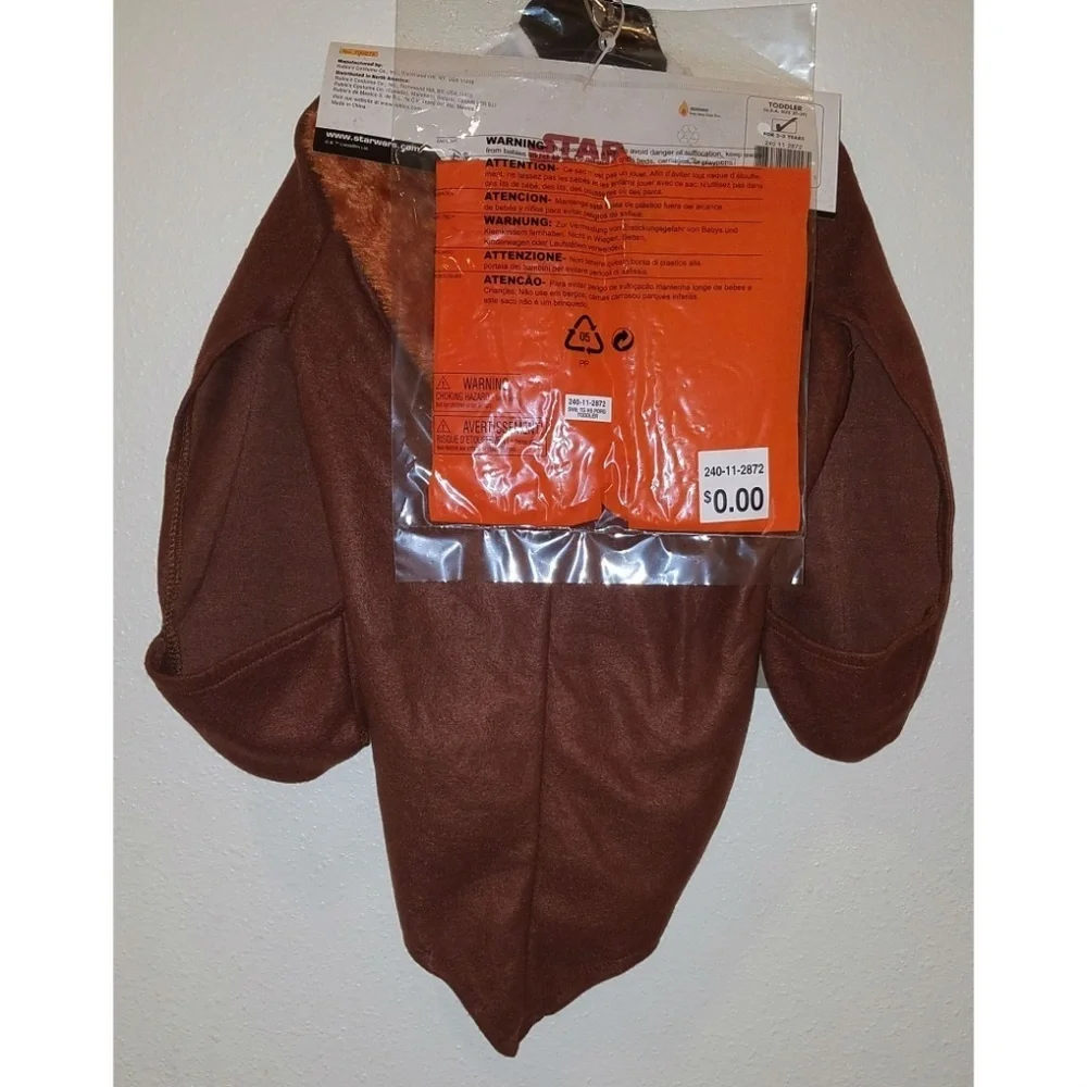 NEW Porg Star Wars Last Jedi Costume Toddler Sizes 2T-3T Hooded Romper - Picture 5 of 6